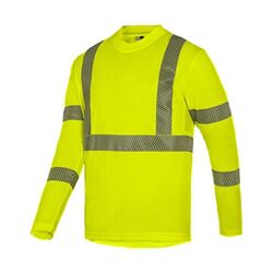 T SHIRT AKTI ML JAUNE FLUO MAILLE PIQUEE ANTIBACTERIEN 100% POLYESTER