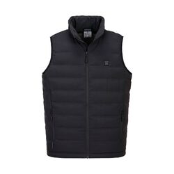 DOUDOUNE SANS MANCHE NOIR CHAUFFANTE PAR ULTRASONS REF.S549