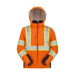 SOFTSHELL ASTRAIA CAPUCHE+MANCHES AMOVIBLES HV ORANGE 9S35PI